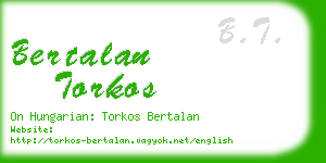 bertalan torkos business card